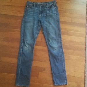 American Eagle high rise straight cut jeans